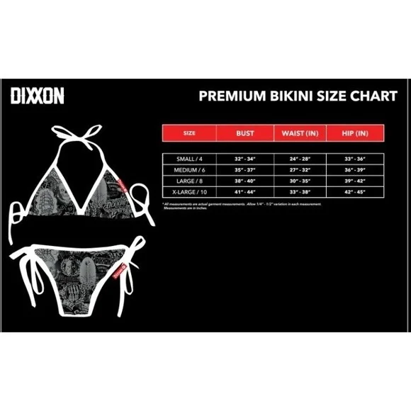 Dixxon Premium Swimwear Womens M Black Tanning Suit Bikini - Picture 6 of 6